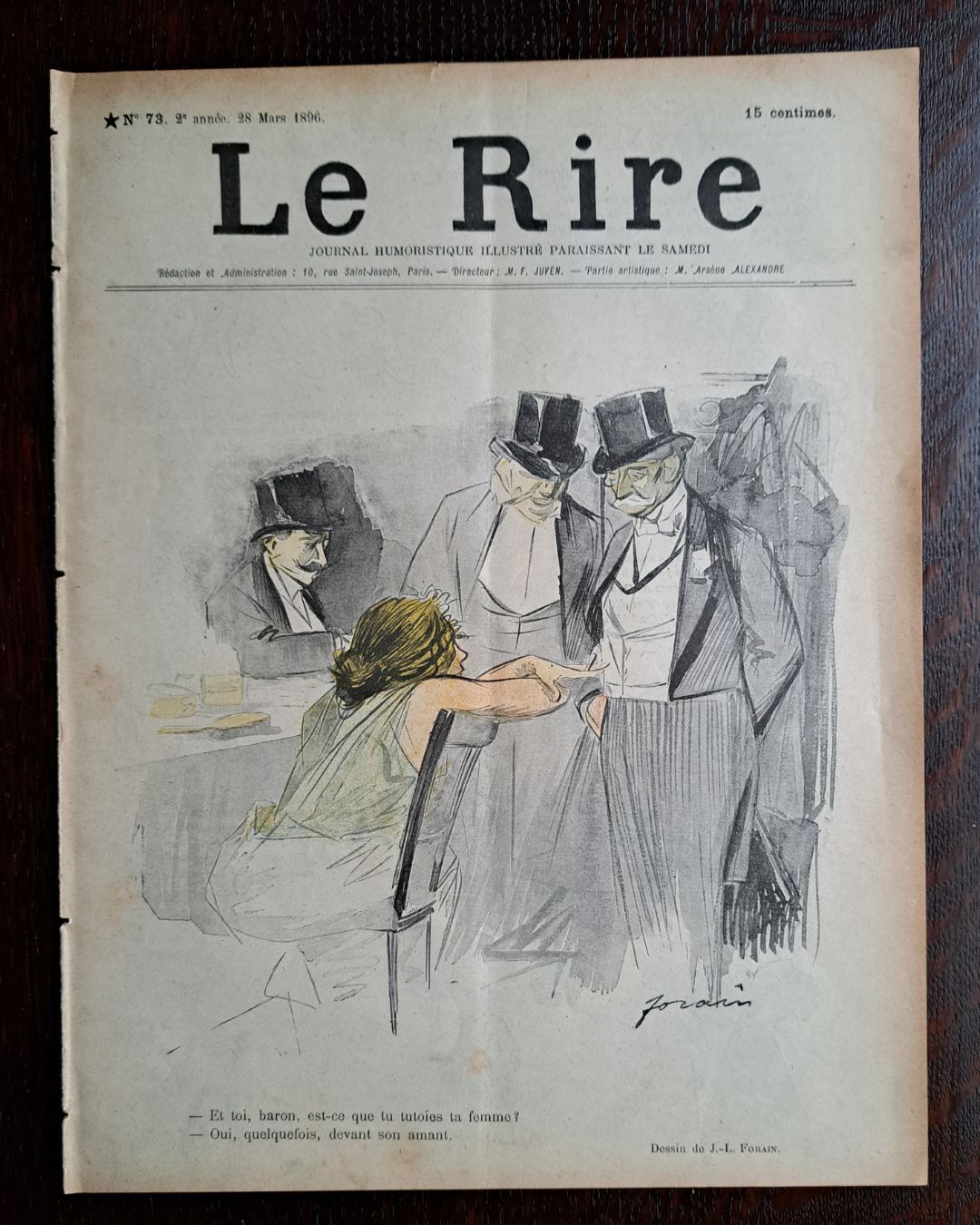 トゥールーズ＝ロートレック ≪バーで踊るショコラ≫『リール誌73号』1896年3月28日