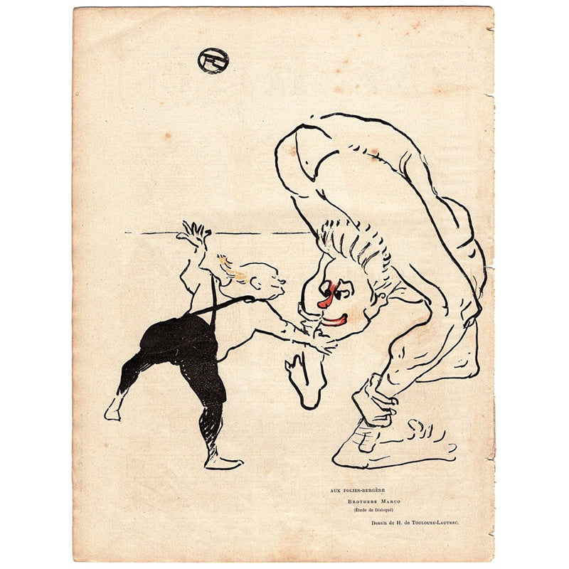 トゥールーズ＝ロートレック ≪フォリ・ベルジェールのマルコ兄弟≫『リール誌59号』1895年12月24日