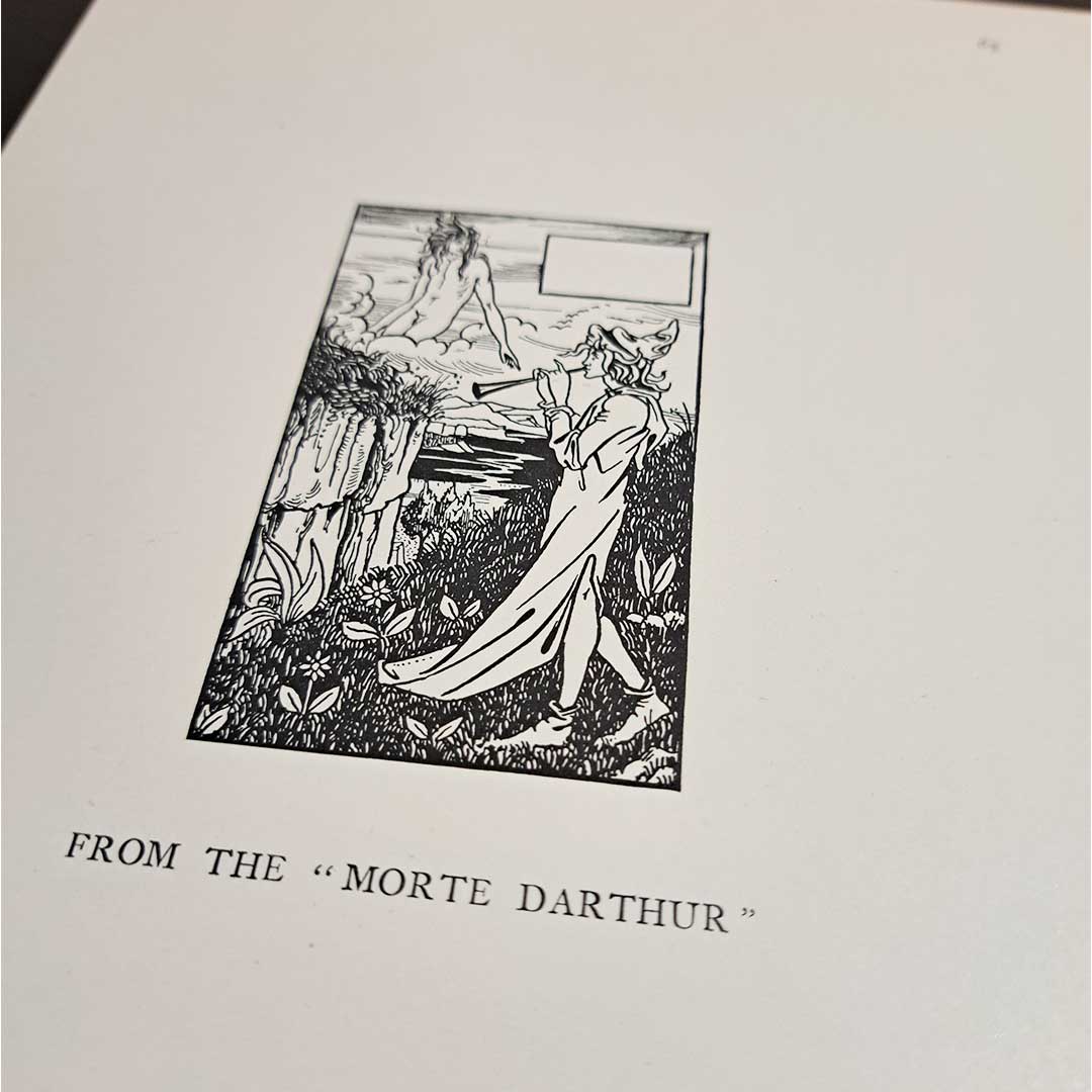 オーブリー・ビアズリー『アーサー王の死』より章見出しの挿絵 1905年