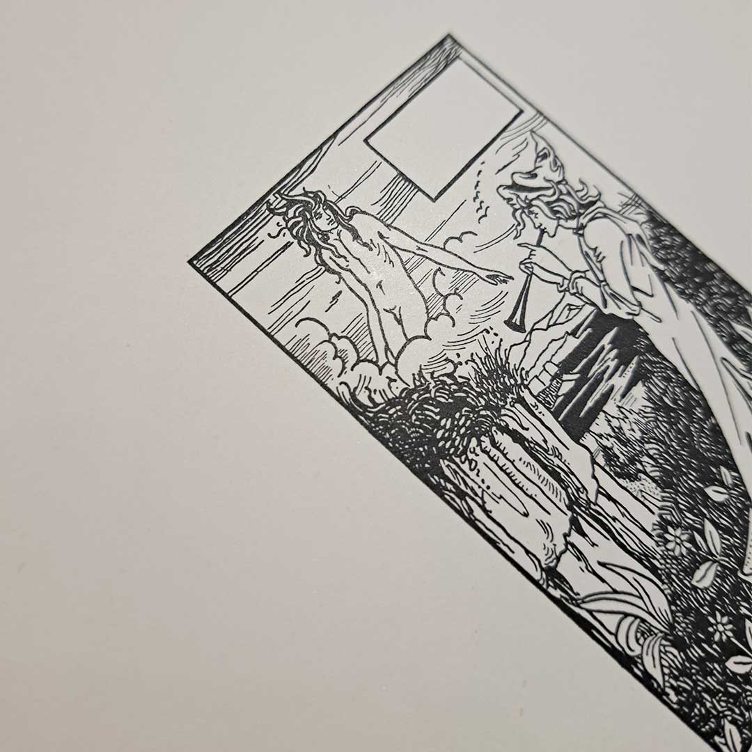オーブリー・ビアズリー『アーサー王の死』より章見出しの挿絵 1905年