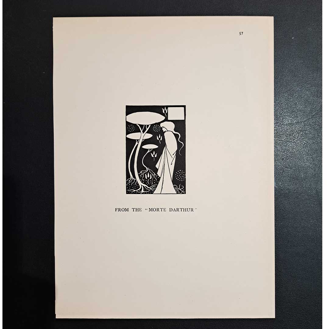 オーブリー・ビアズリー『アーサー王の死』より章見出しの挿絵　1905年