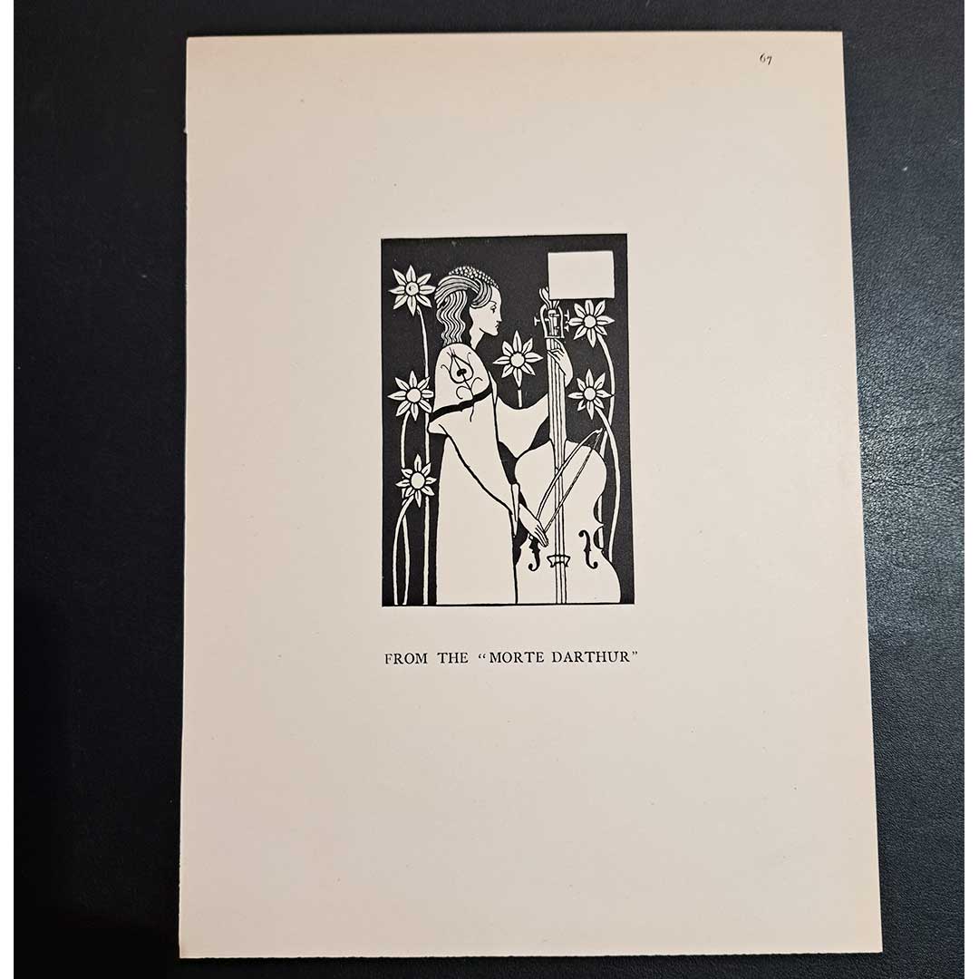 オーブリー・ビアズリー『アーサー王の死』より章見出しの挿絵　1905年