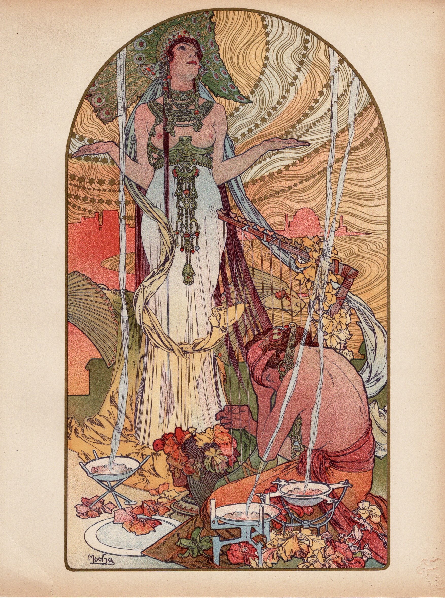 ミュシャ「まじない」（通称「サランボー」）1897年