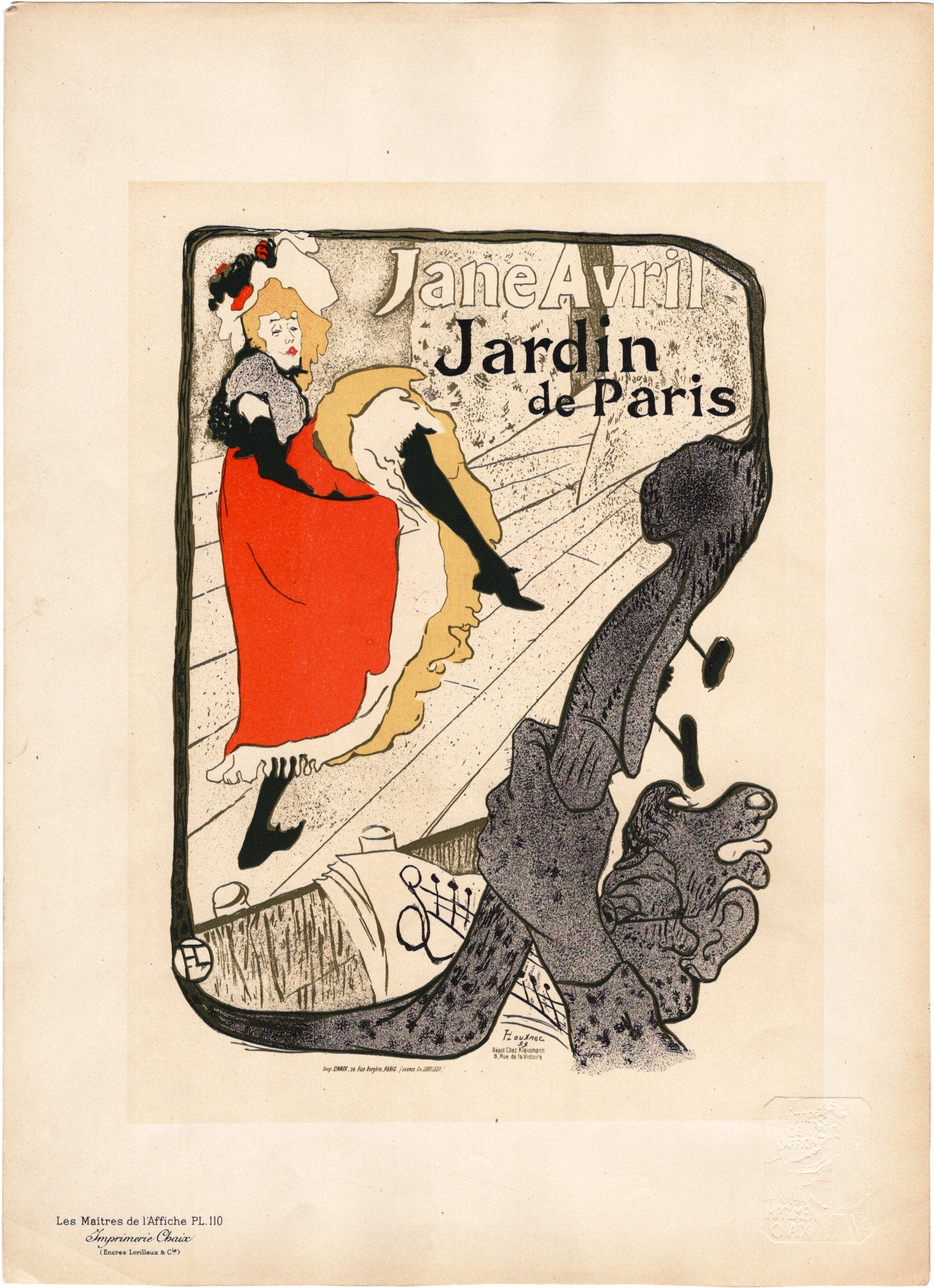 ロートレック「ジャヌ・アヴリル」1897年　ルーアン高等美術学校旧蔵品