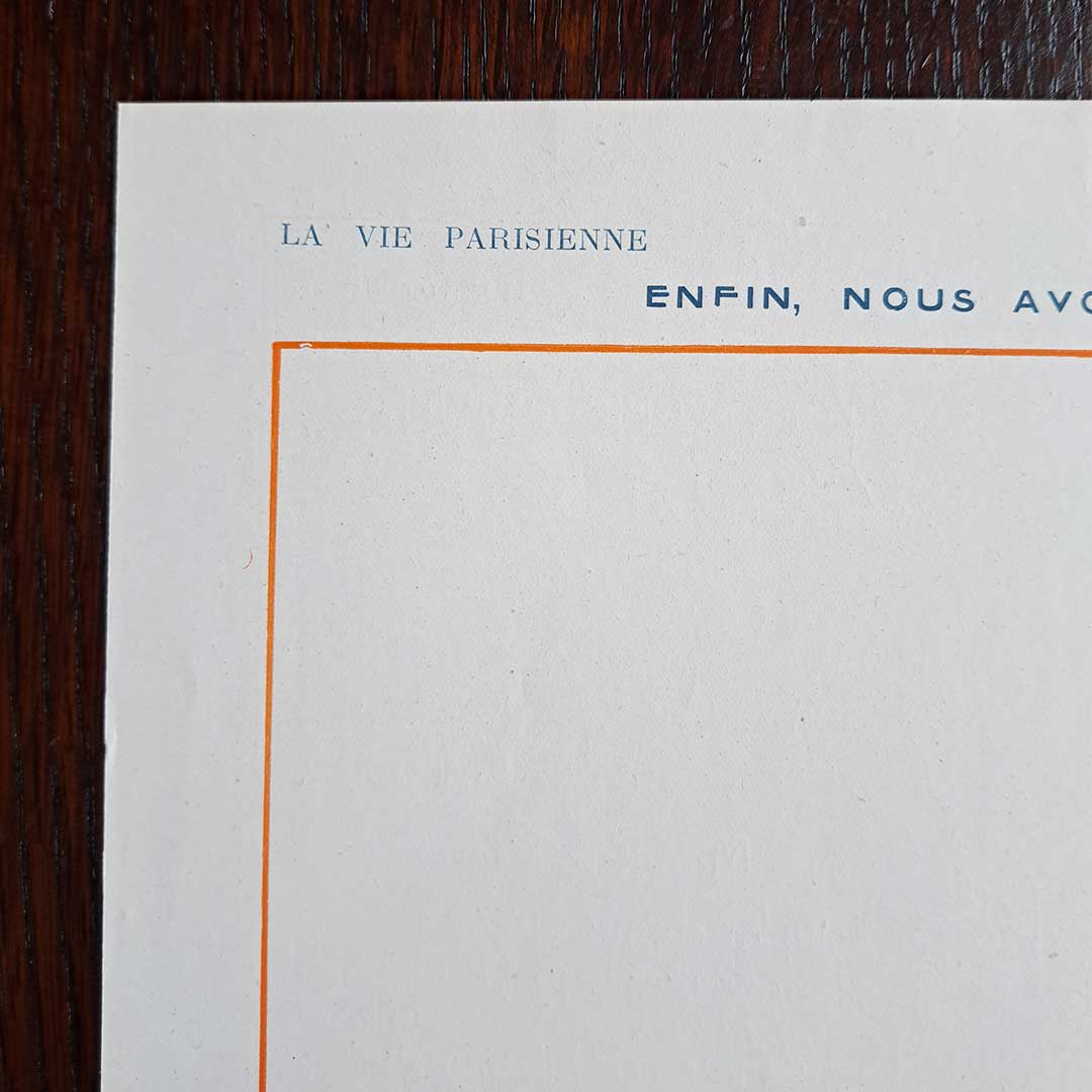 La Vie Parisienne《白いパン（1919年1月11日号）》 ルネ・ヴァンサン