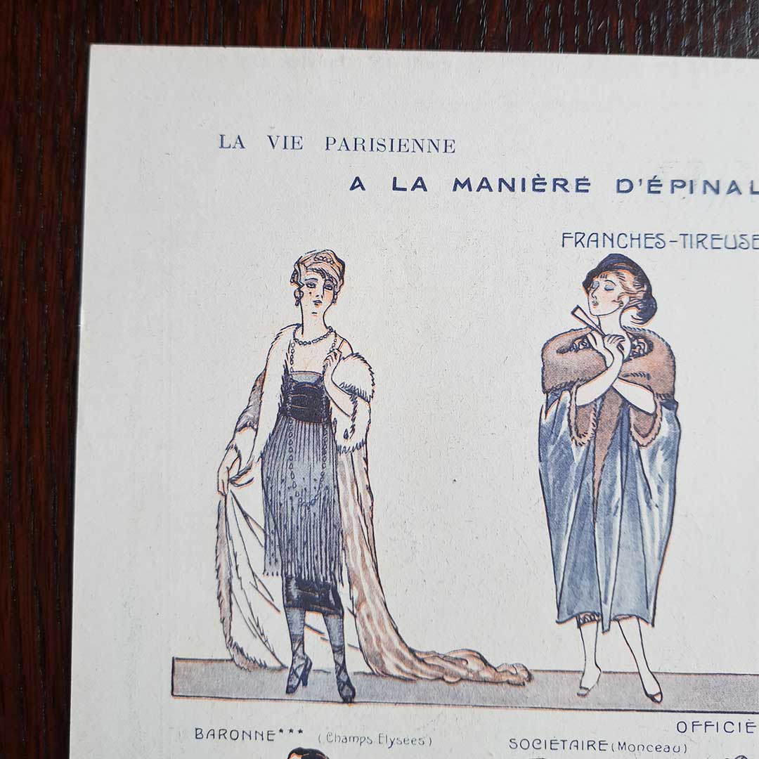 La Vie Parisienne《エピナル風に描く：踊り子部隊（1919年1月18日号）》 G.パヴィ