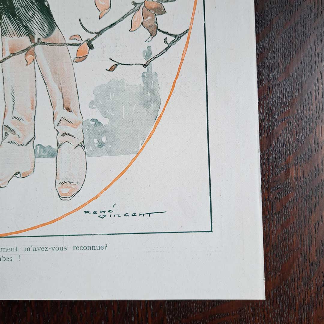 La Vie Parisienne《UNE RECONTRE AU COIN DU BOIS（1919年2月1日号）》ルネ・ヴァンサン