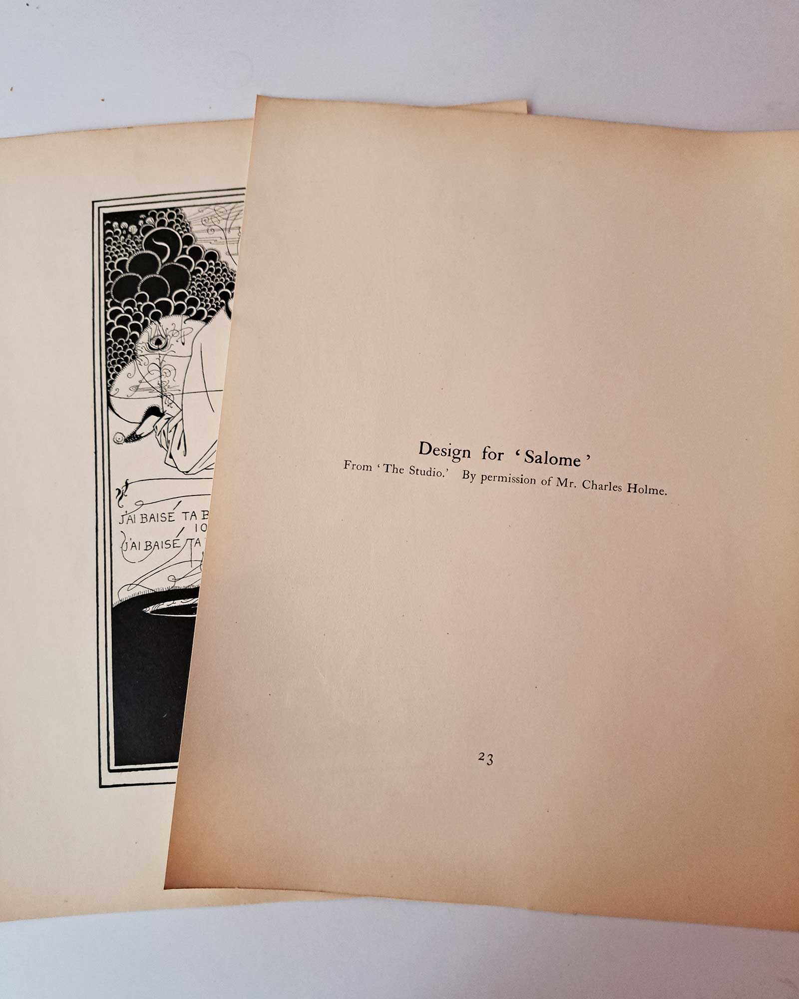 オーブリー・ビアズリー ≪おまえの口に口づけしたよ、ヨカナーン≫ 1899年初版