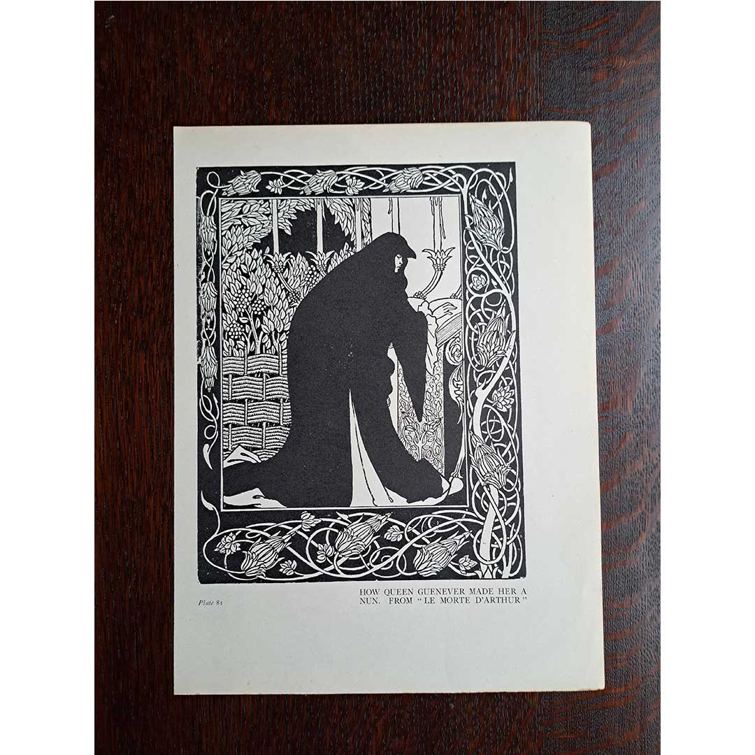 オーブリー・ビアズリー ≪女王グィネヴィアが修道女になる経緯≫『アーサー王の死』1900年頃