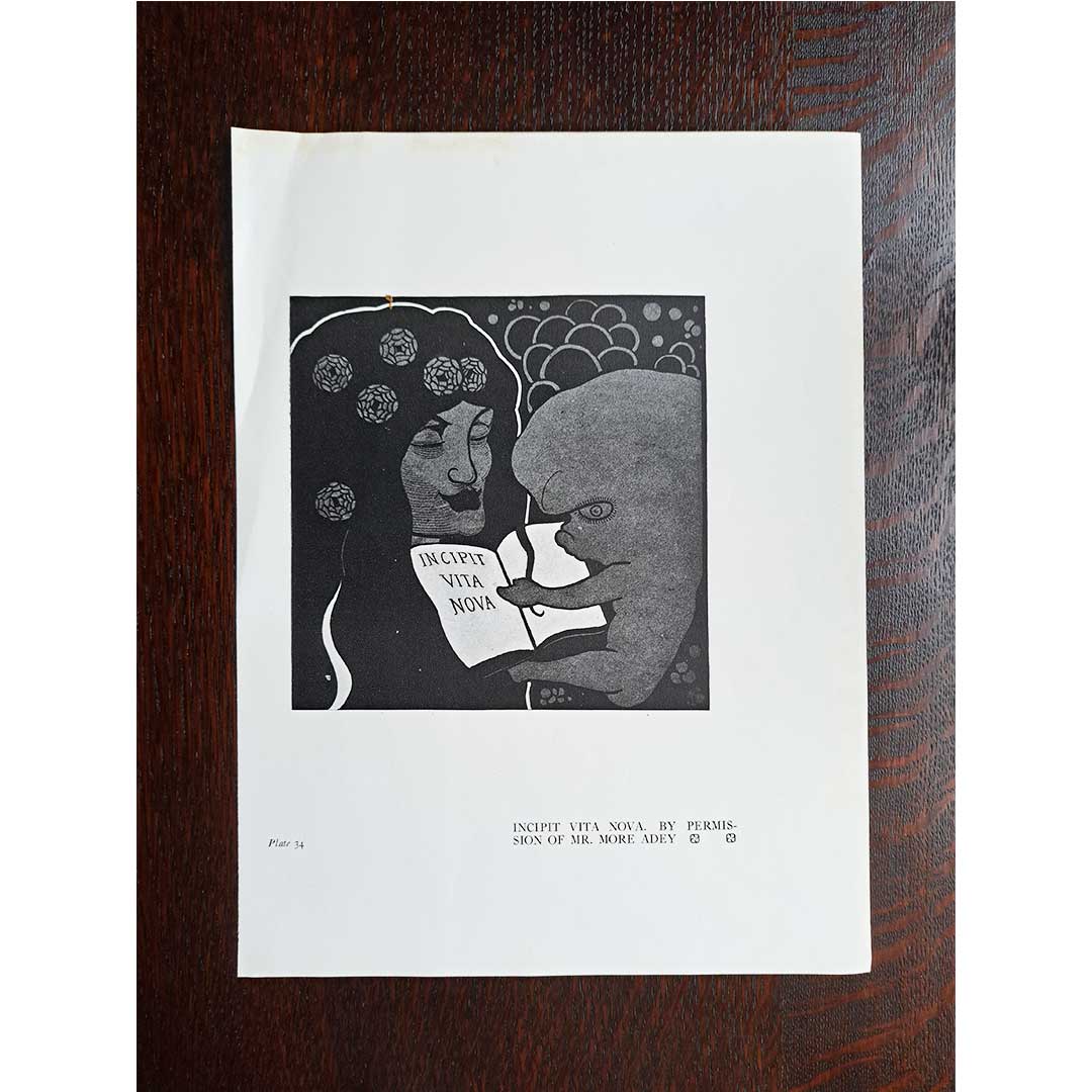 Aubrey Beardsley, "Dante and Beatrice" (Reborn), c. 1900