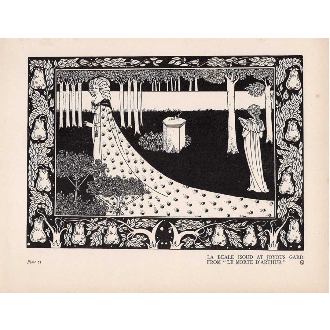 オーブリー・ビアズリー ≪ジョイアスガードのイゾルデ≫『アーサー王の死』1900年頃