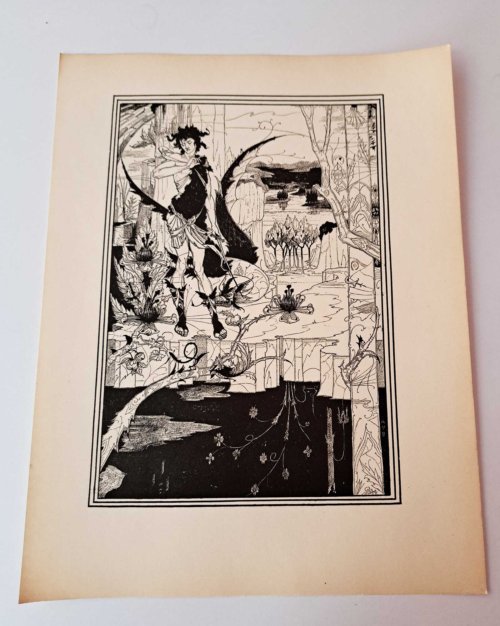 Aubrey Beardsley "Siegfried" circa 1900 from Wagner's opera 