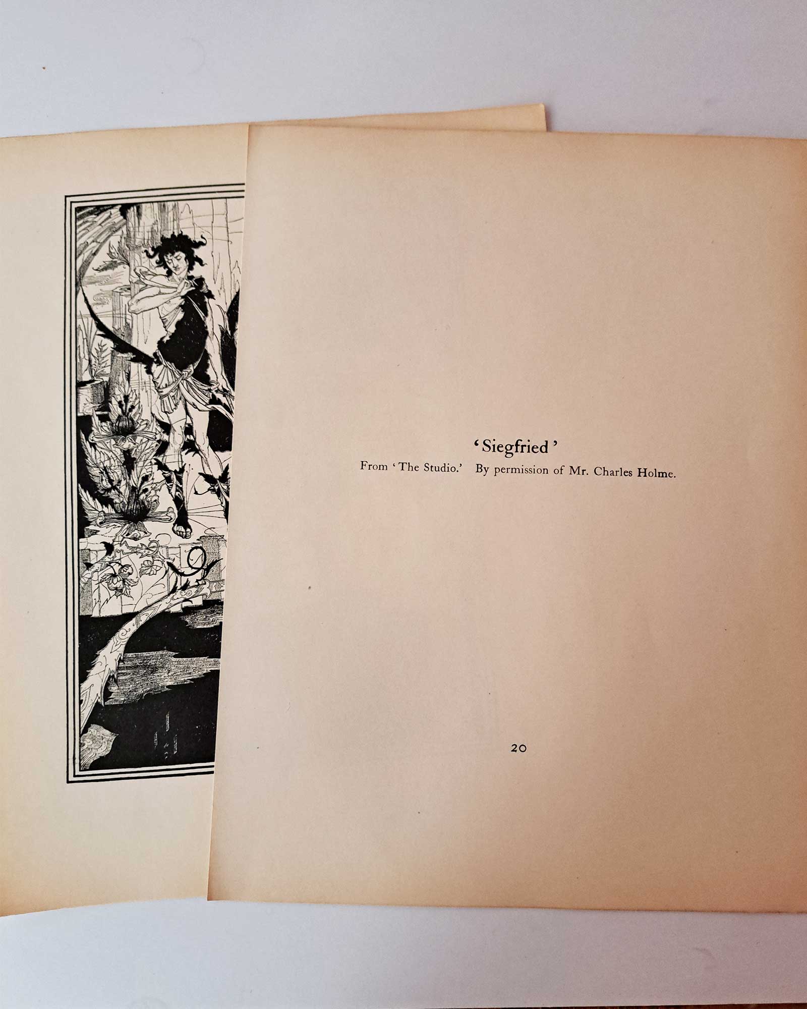 Aubrey Beardsley "Siegfried" circa 1900 from Wagner's opera 
