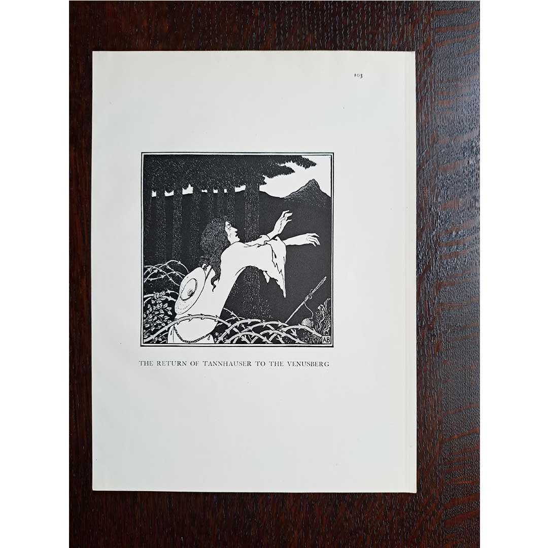 Aubrey Beardsley, "Tarnhäuser's Return to Venusberg", 1905