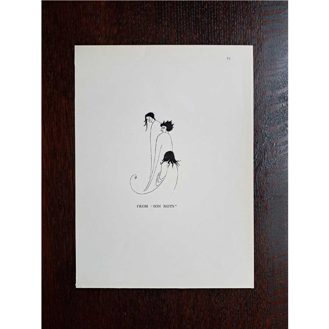 Aubrey Beardsley, "The Threesome" from Bon Mots, 1905