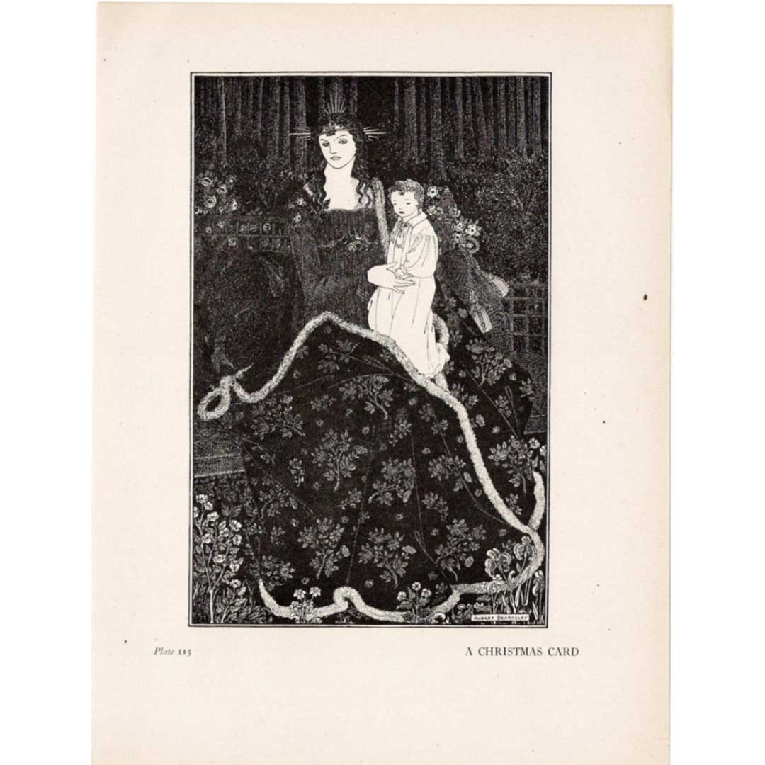 Aubrey Beardsley, Christmas Card, circa 1900
