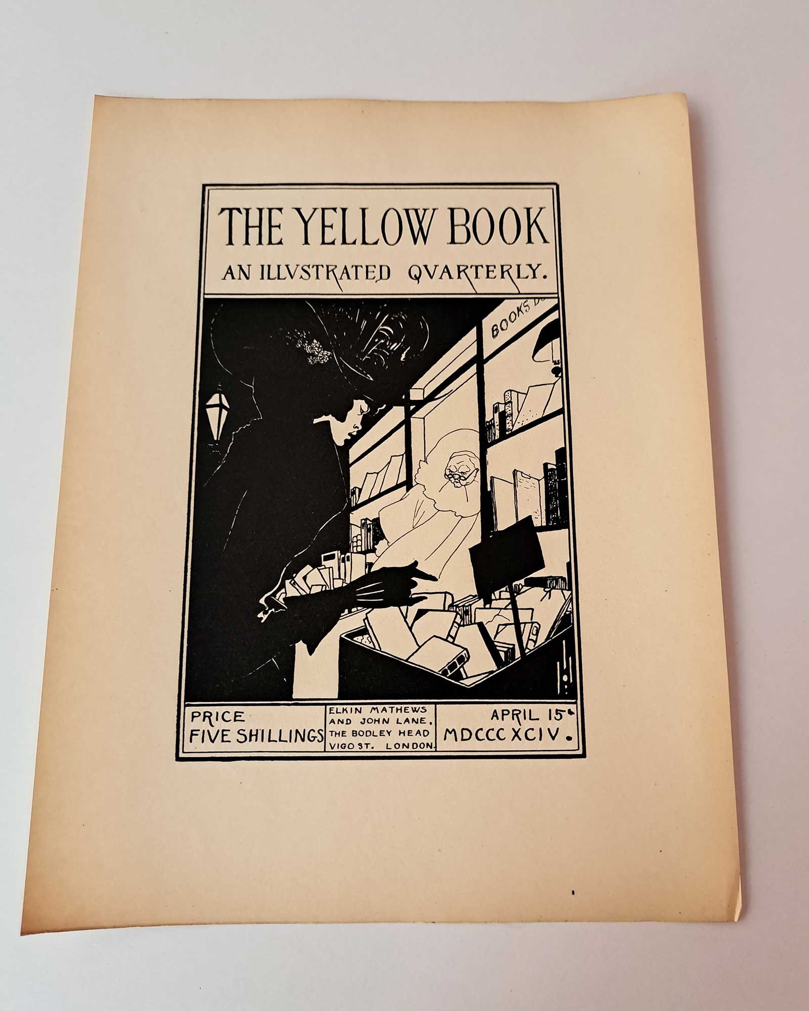 オーブリー・ビアズリー ≪イエロー・ブック出版案内書の表紙≫　1899年