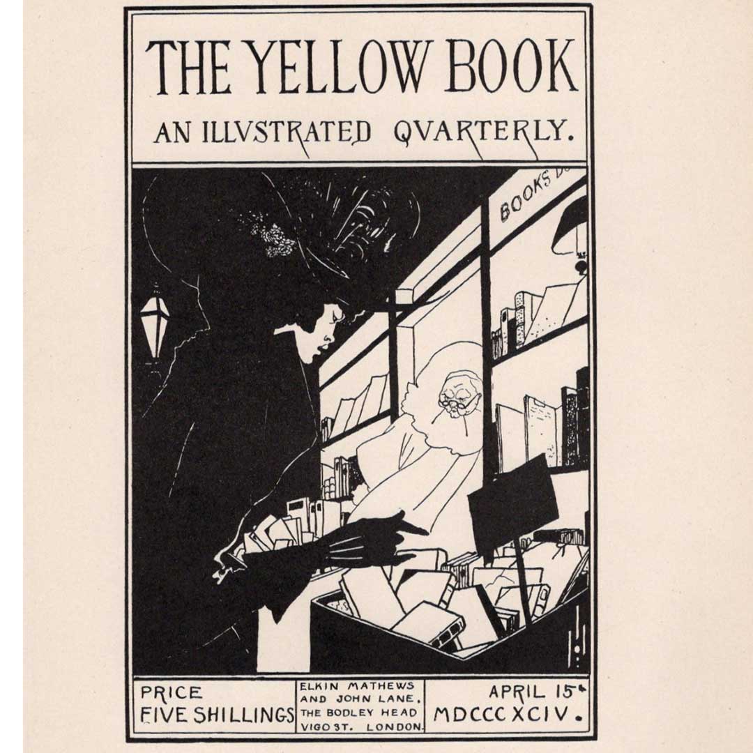 オーブリー・ビアズリー ≪イエロー・ブック出版案内書の表紙≫　1900年頃