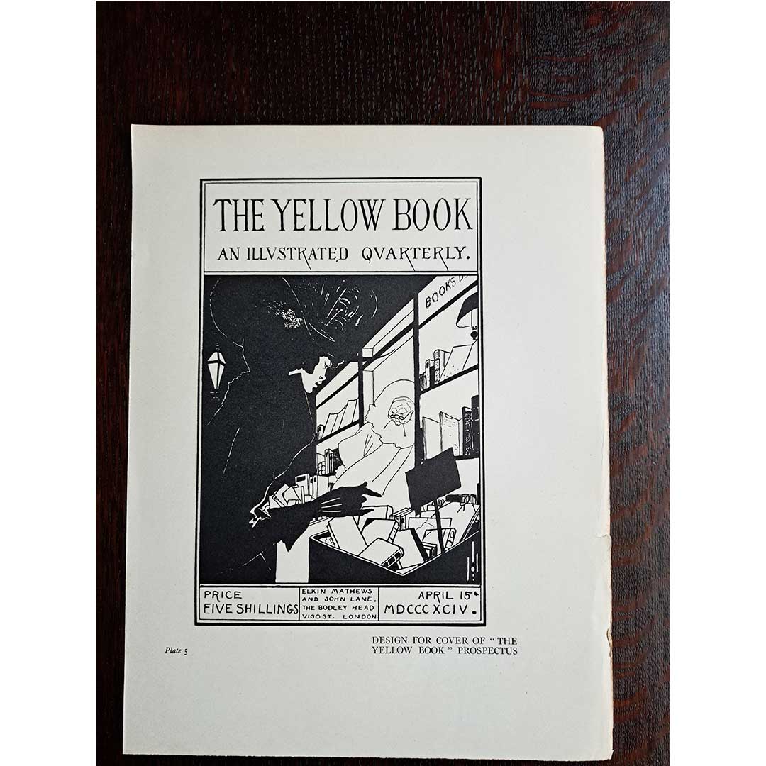 オーブリー・ビアズリー ≪イエロー・ブック出版案内書の表紙≫　1900年頃