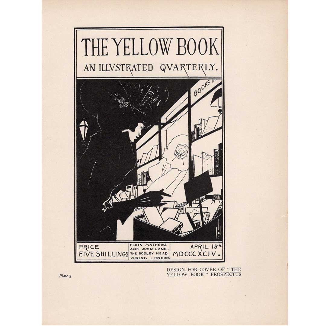 オーブリー・ビアズリー ≪イエロー・ブック出版案内書の表紙≫　1900年頃