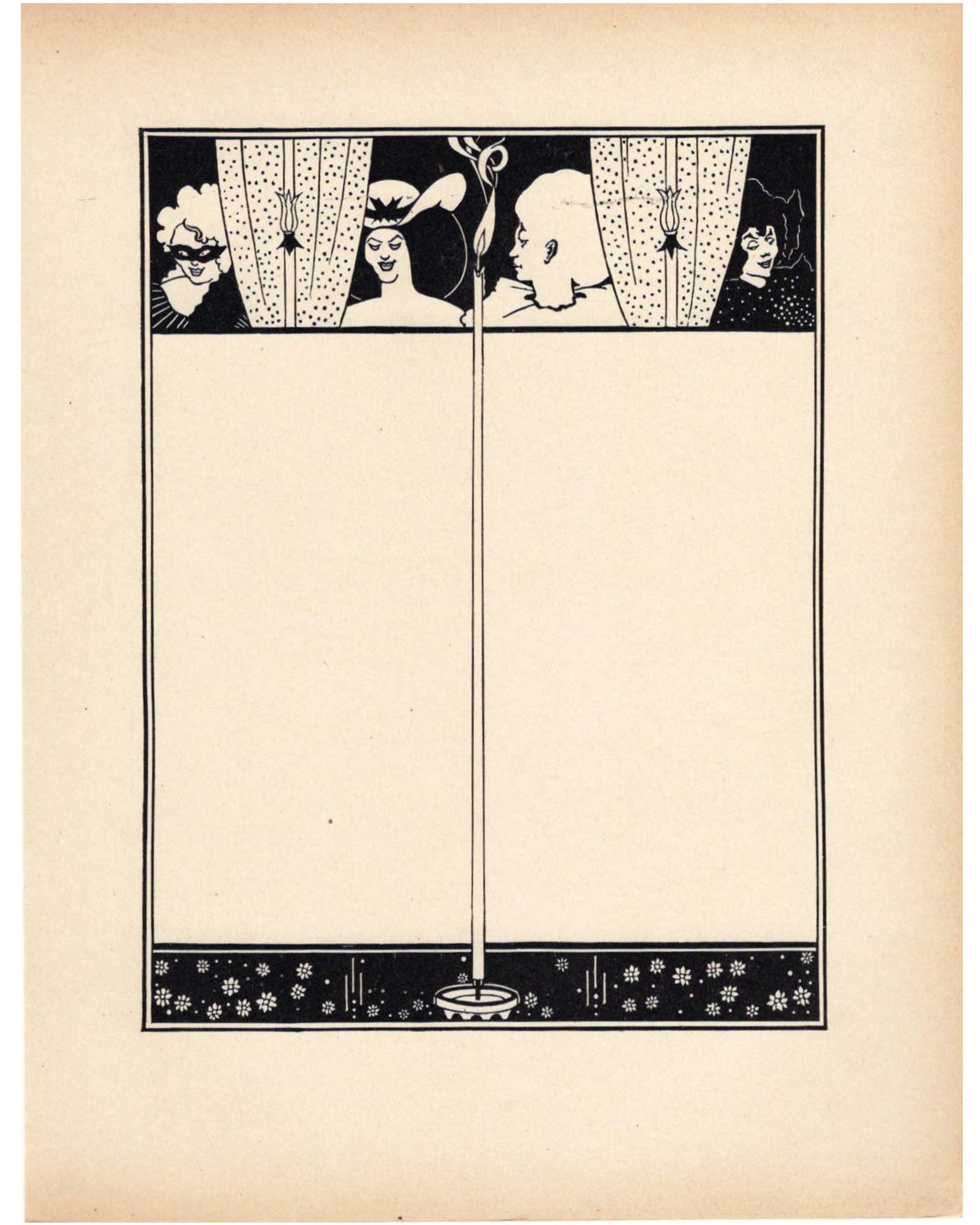 オーブリー・ビアズリー≪イエロー・ブック創刊号の裏表紙デザイン≫　1899年