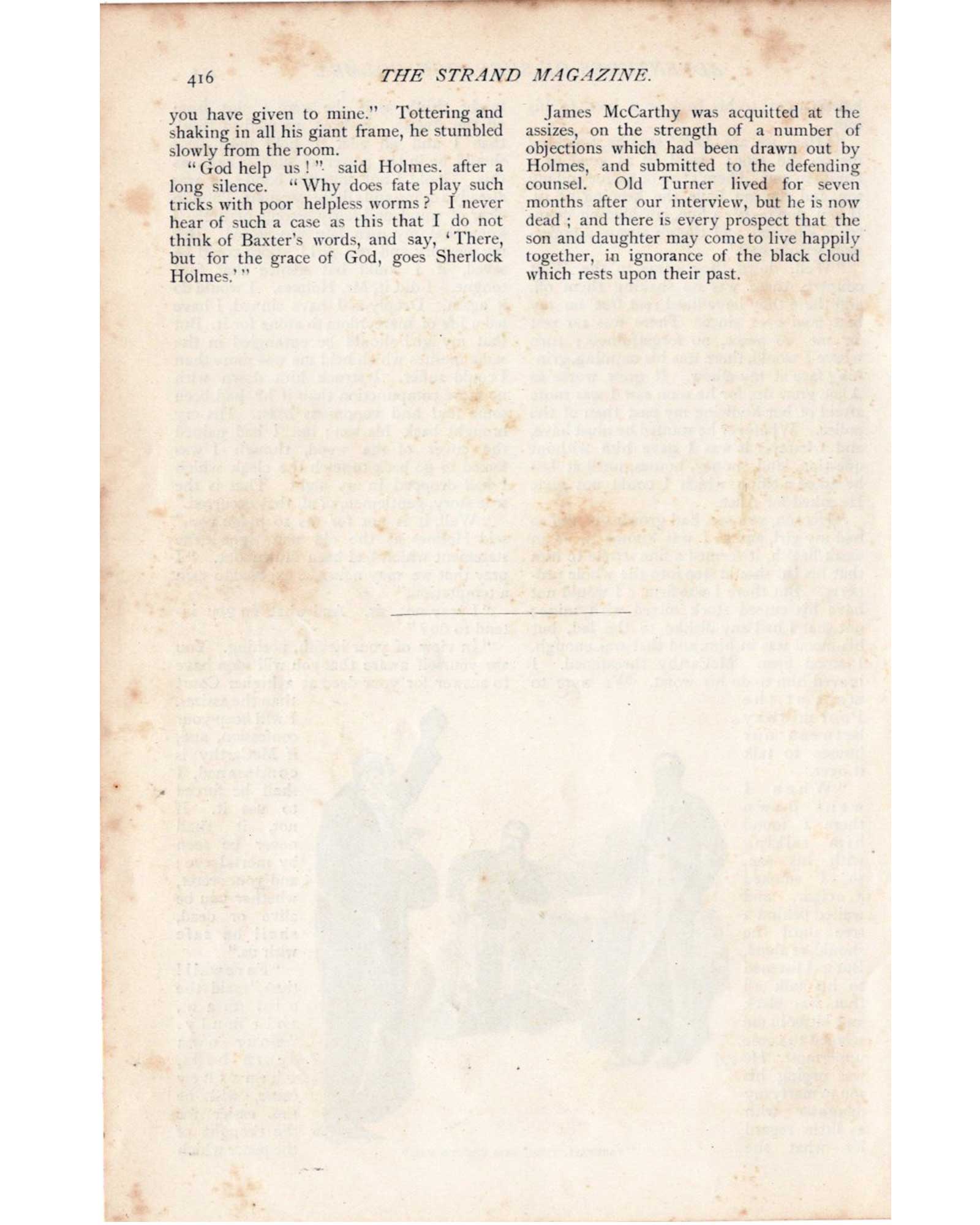 シャーロック・ホームズ《ボスコム渓谷の惨劇》（では、さようなら）／シドニー・パジェット（1891年）