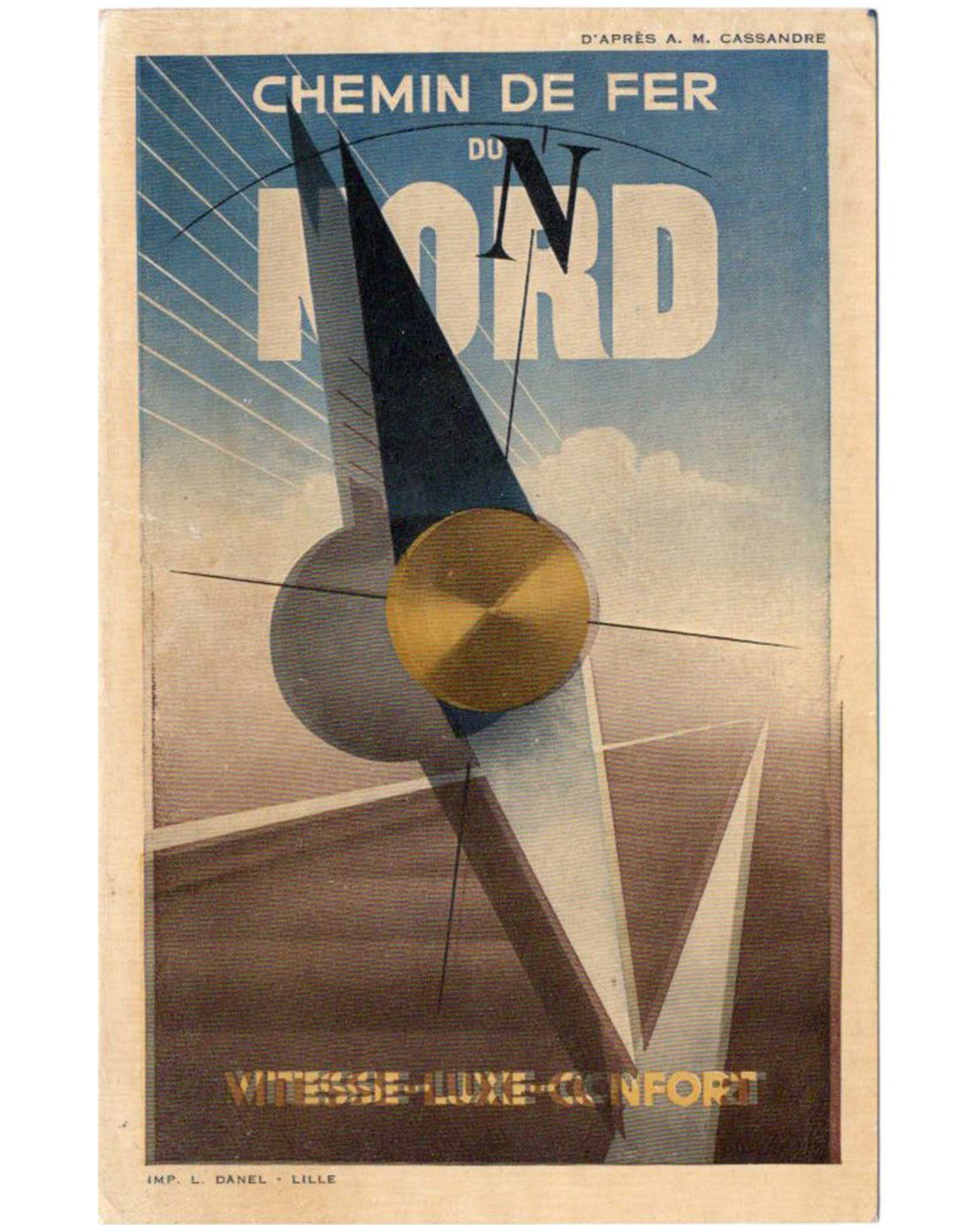 Cassandre "Northern Railway (Chemin de fer du Nord)" Flyer with Timetable, 1929