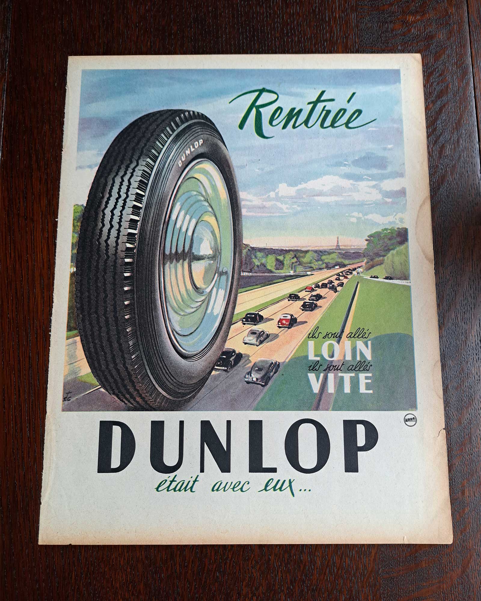 ≪ダンロップのタイヤ≫DUNLOP　ヴィンテージ広告　1950年頃