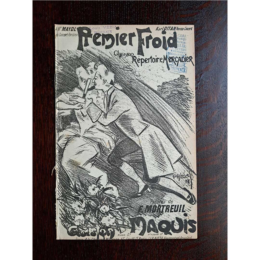 "Premier Froid" ca.1900 chanson sheet music