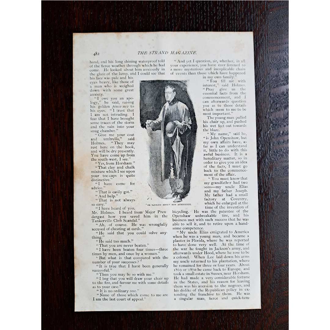 シャーロック・ホームズ《オレンジの種五つ》（タイトルページ）／シドニー・パジェット（1891年）