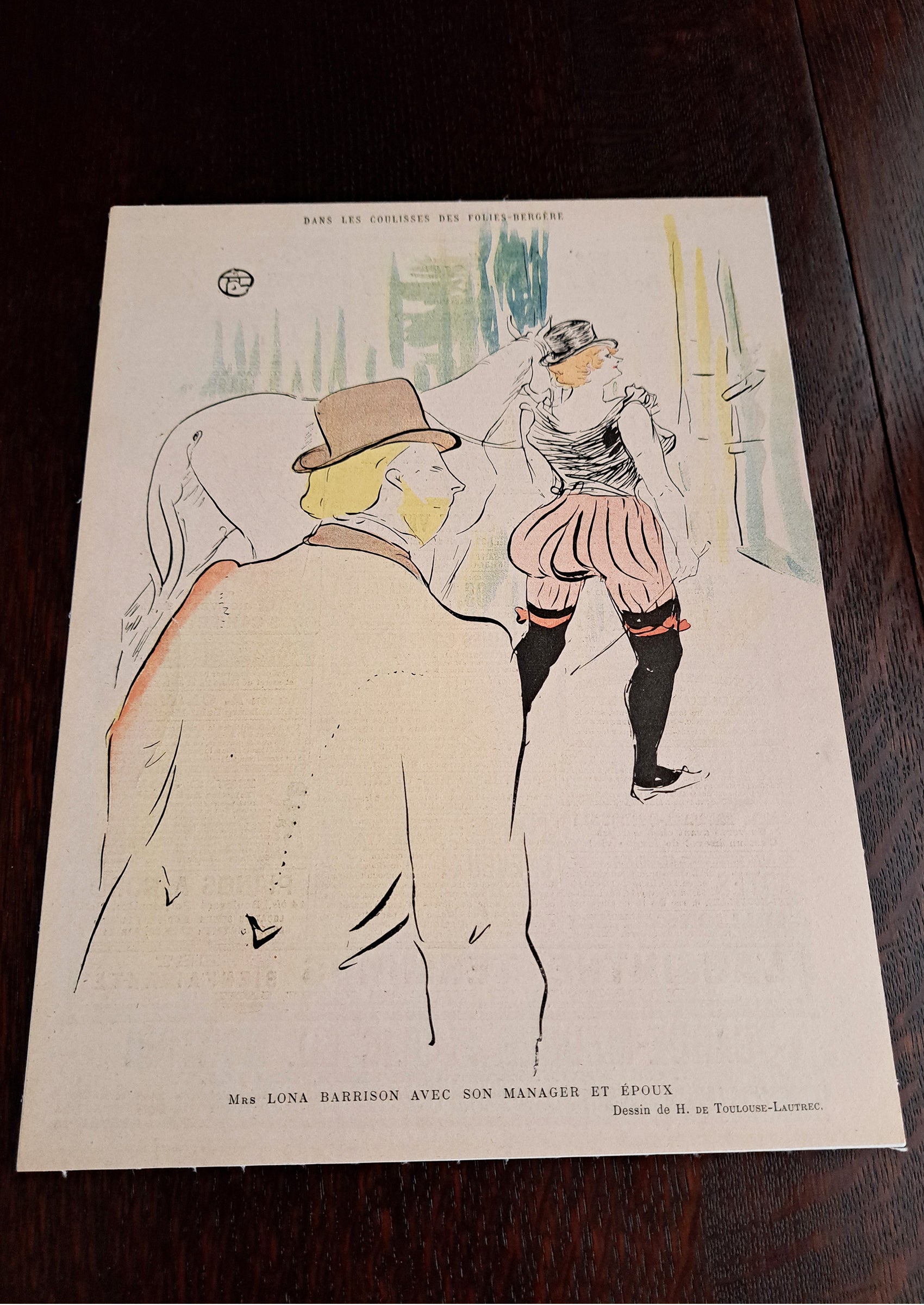 トゥールーズ＝ロートレック ≪フォリ・ベルジェールの楽屋≫ 1897年 リール誌裏表紙