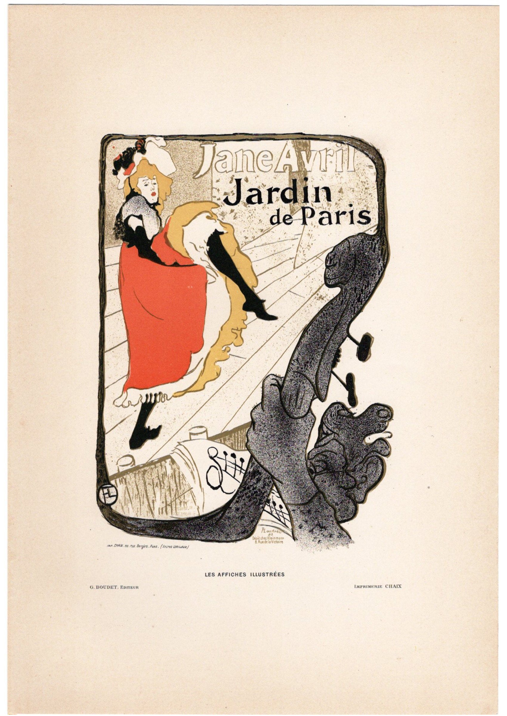 トゥールーズ＝ロートレック ≪ジャヌ・アヴリル≫ （Les Affiches Illustréesより）
