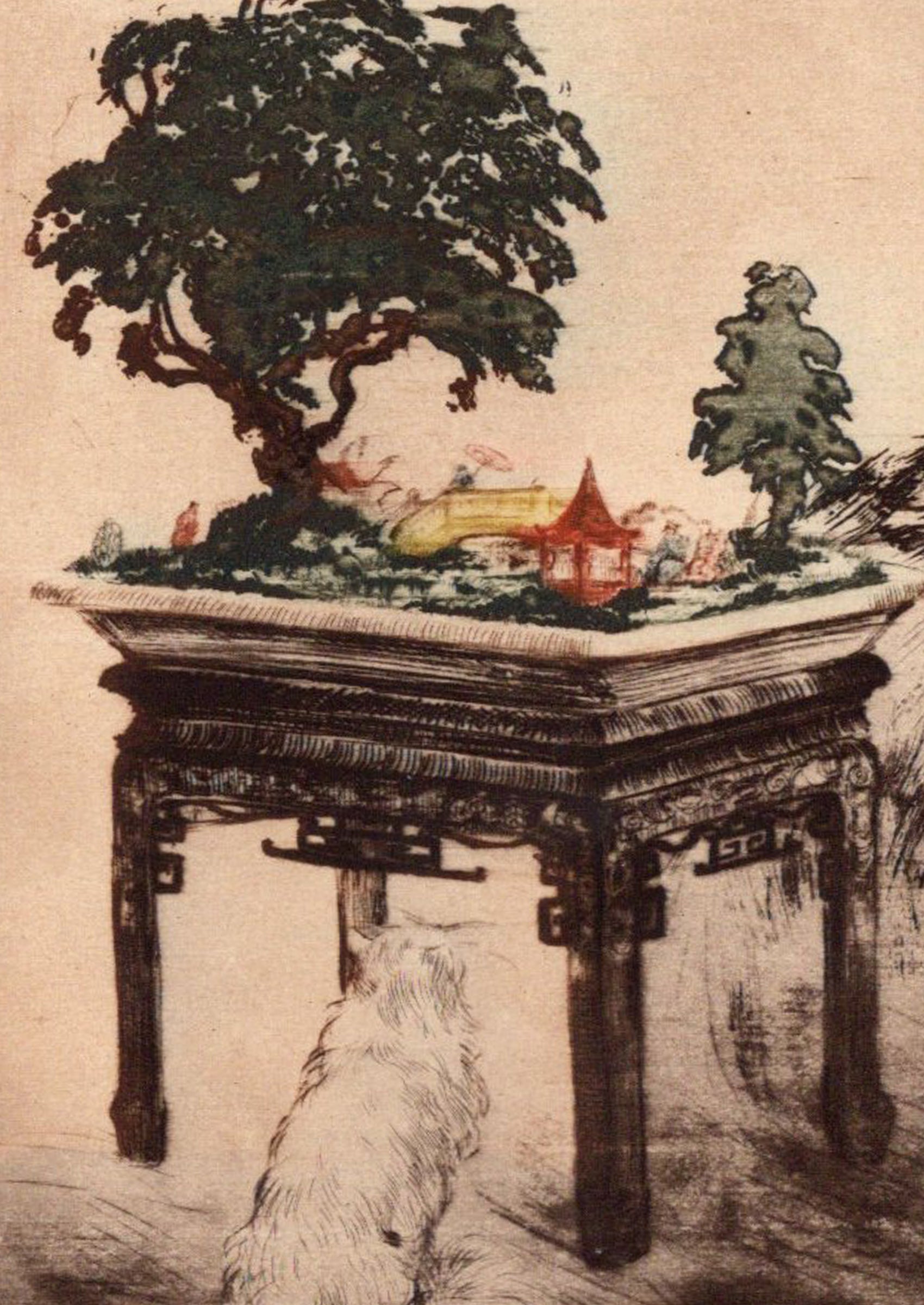 ルイ・イカール ≪日本庭園（Le Jardin Japonais）≫ 1932年  エッチング