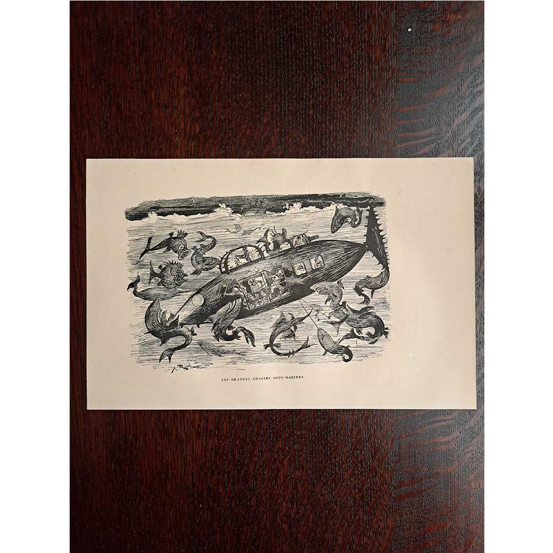 アルベール・ロビダ≪潜水漁≫『20世紀』より