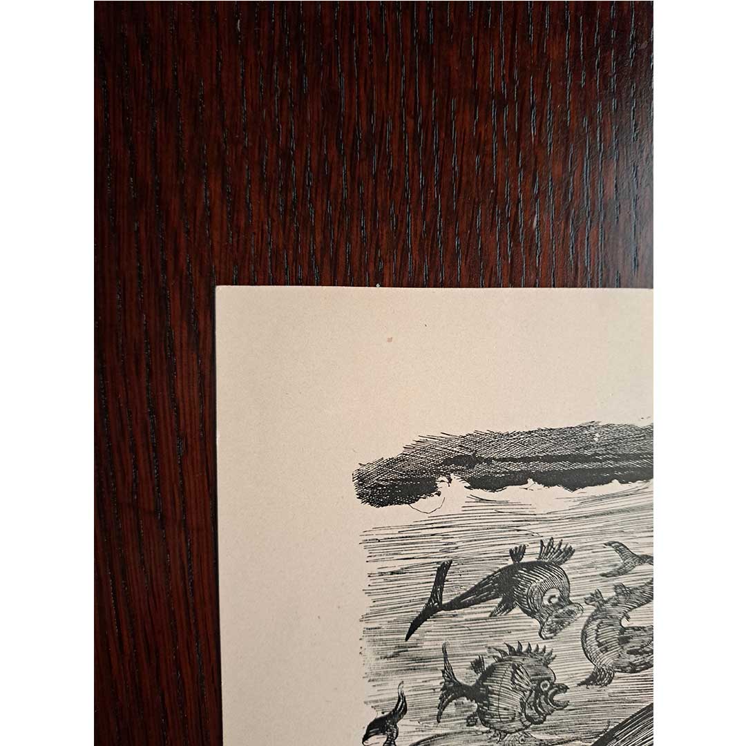 アルベール・ロビダ≪潜水漁≫『20世紀』より