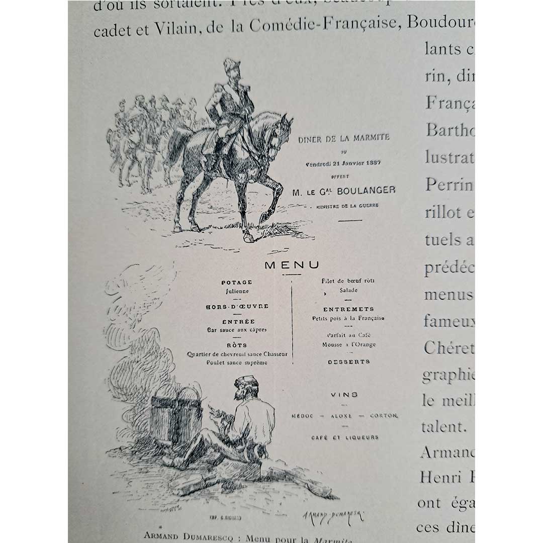 ベル・エポックのフランス料理コースメニュー（1894年）≪オーダー・デ