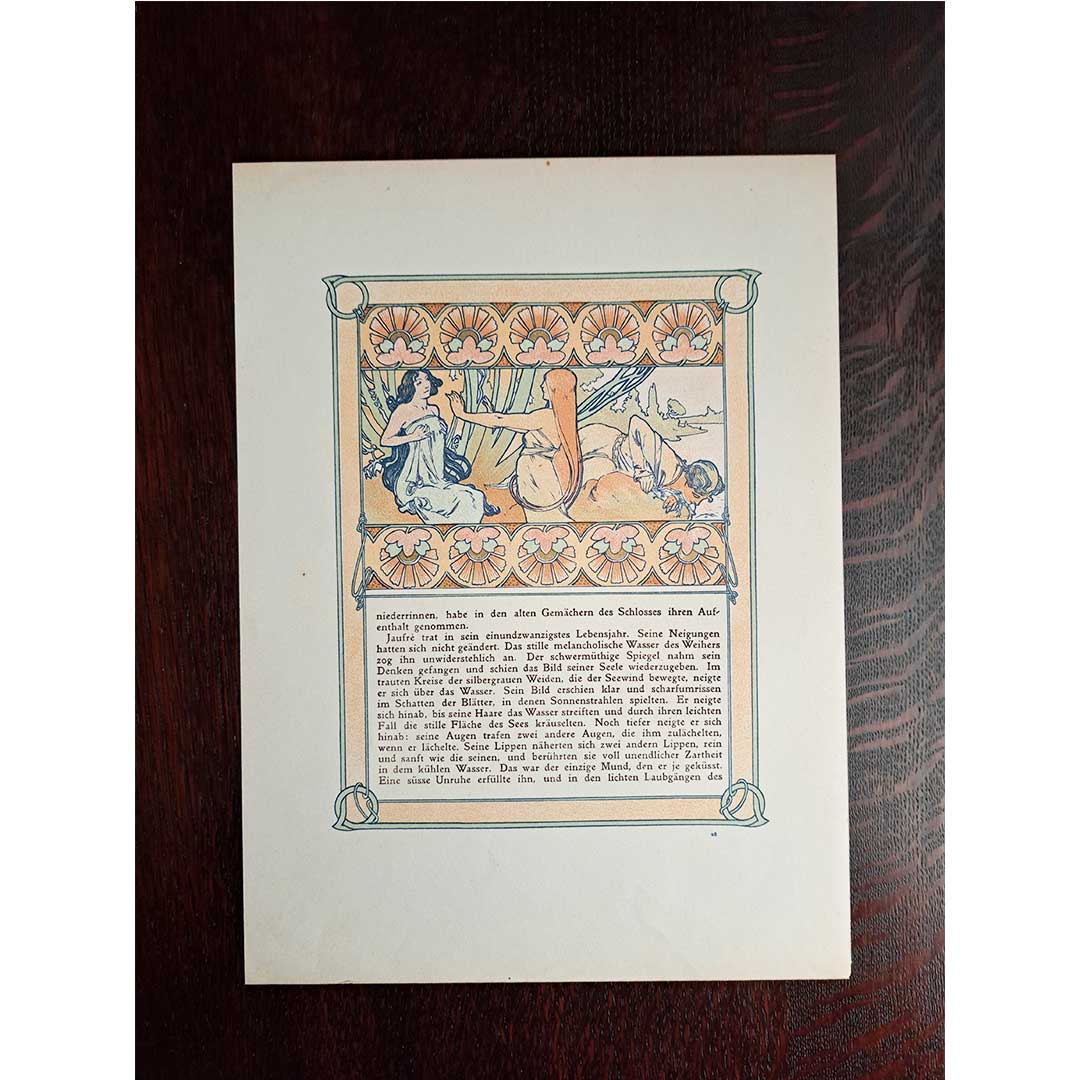 アルフォンス・ミュシャ『トリポリの姫君イルゼ』挿絵【第1部第3章】（両面 No.27&28）