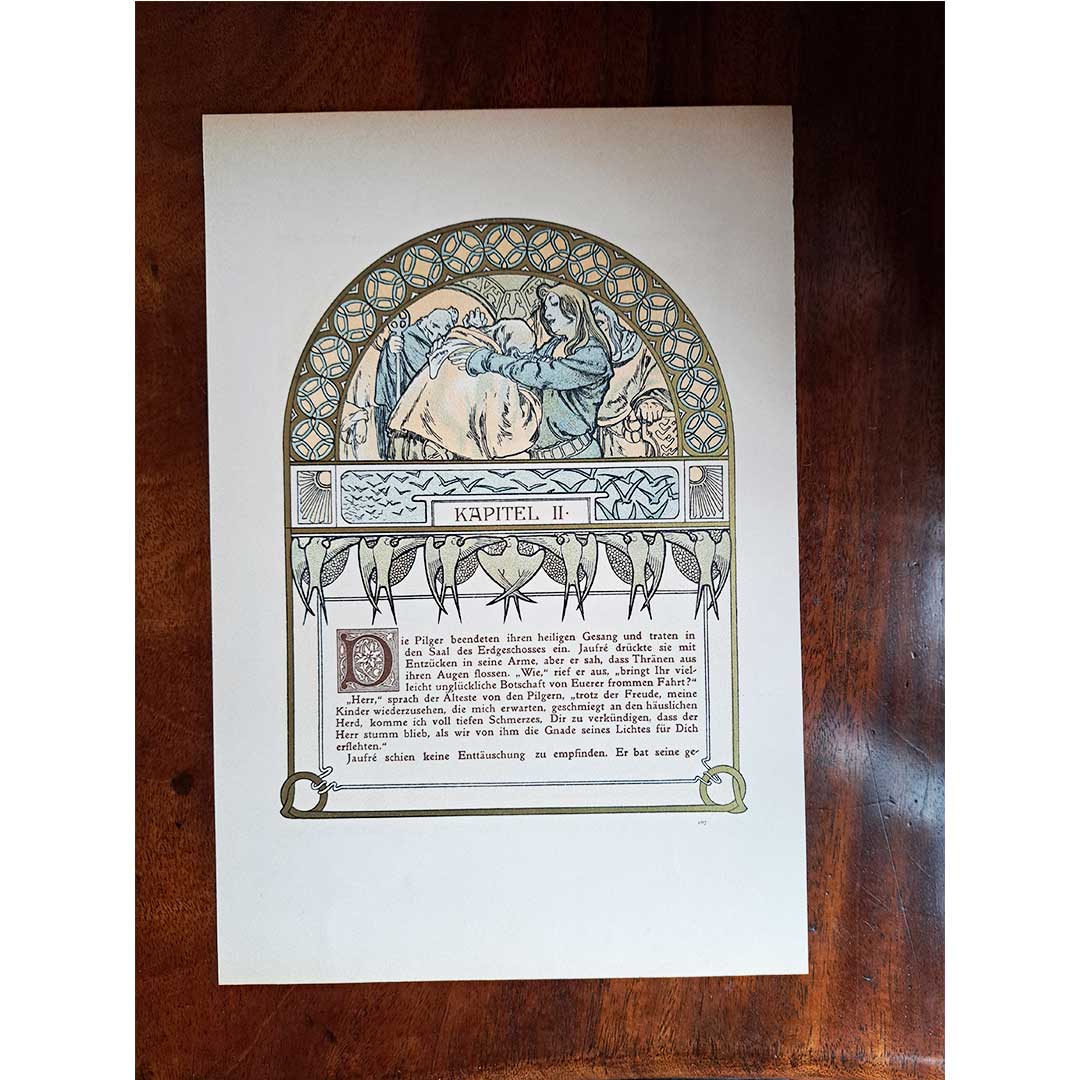 Alphonse Mucha's "Ilse, Princess of Tripoli" illustrations [Part 3, Chapter 2] (double-sided No. 107 &amp; 108)