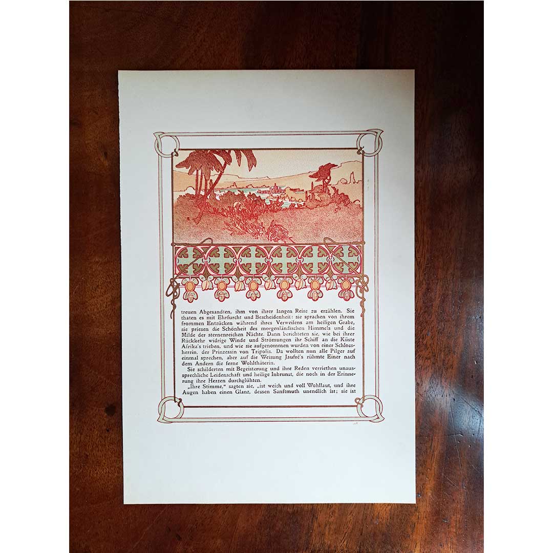 Alphonse Mucha's "Ilse, Princess of Tripoli" illustrations [Part 3, Chapter 2] (double-sided No. 107 &amp; 108)