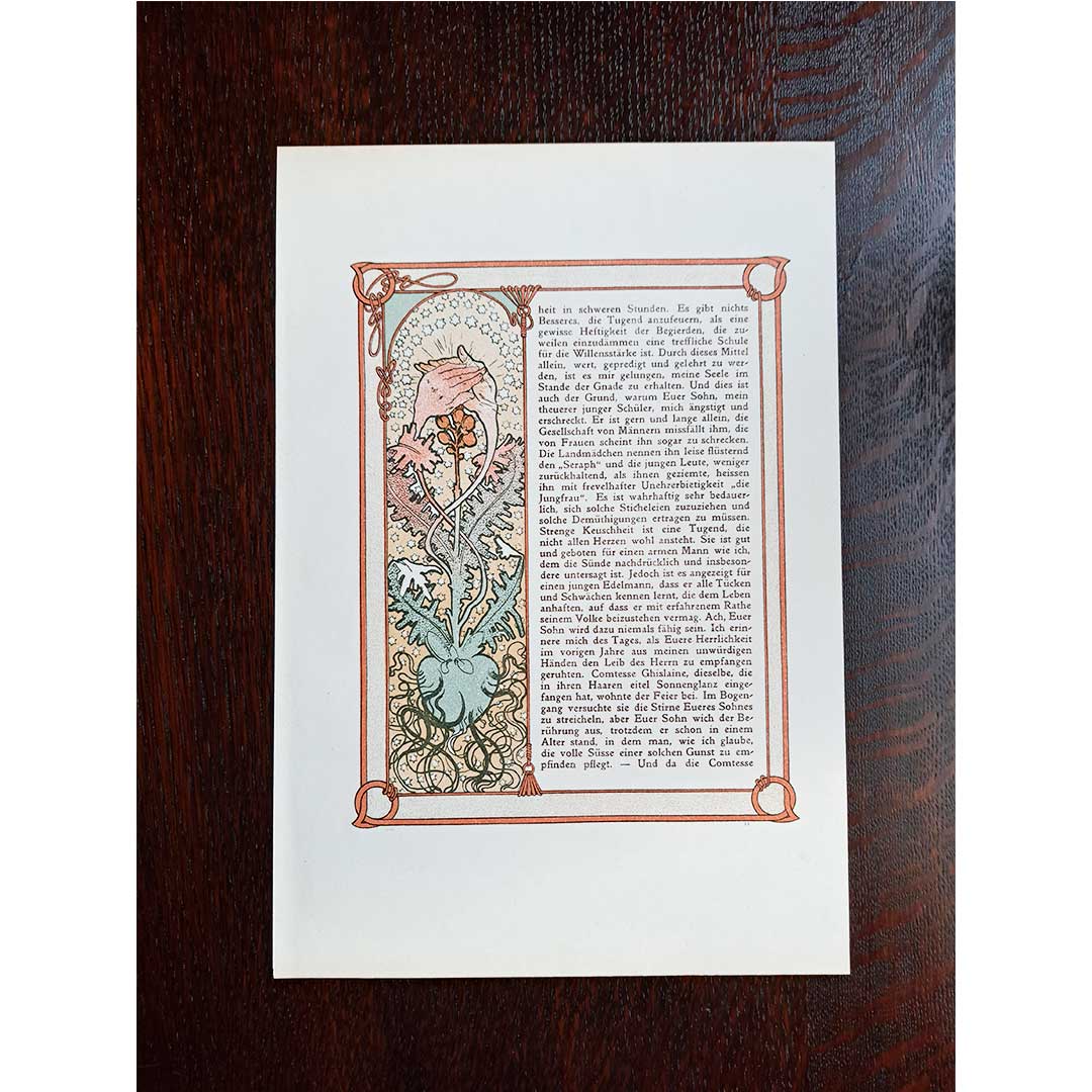 アルフォンス・ミュシャ『トリポリの姫君イルゼ』挿絵【第1部第1章】（両面 No.11&12）