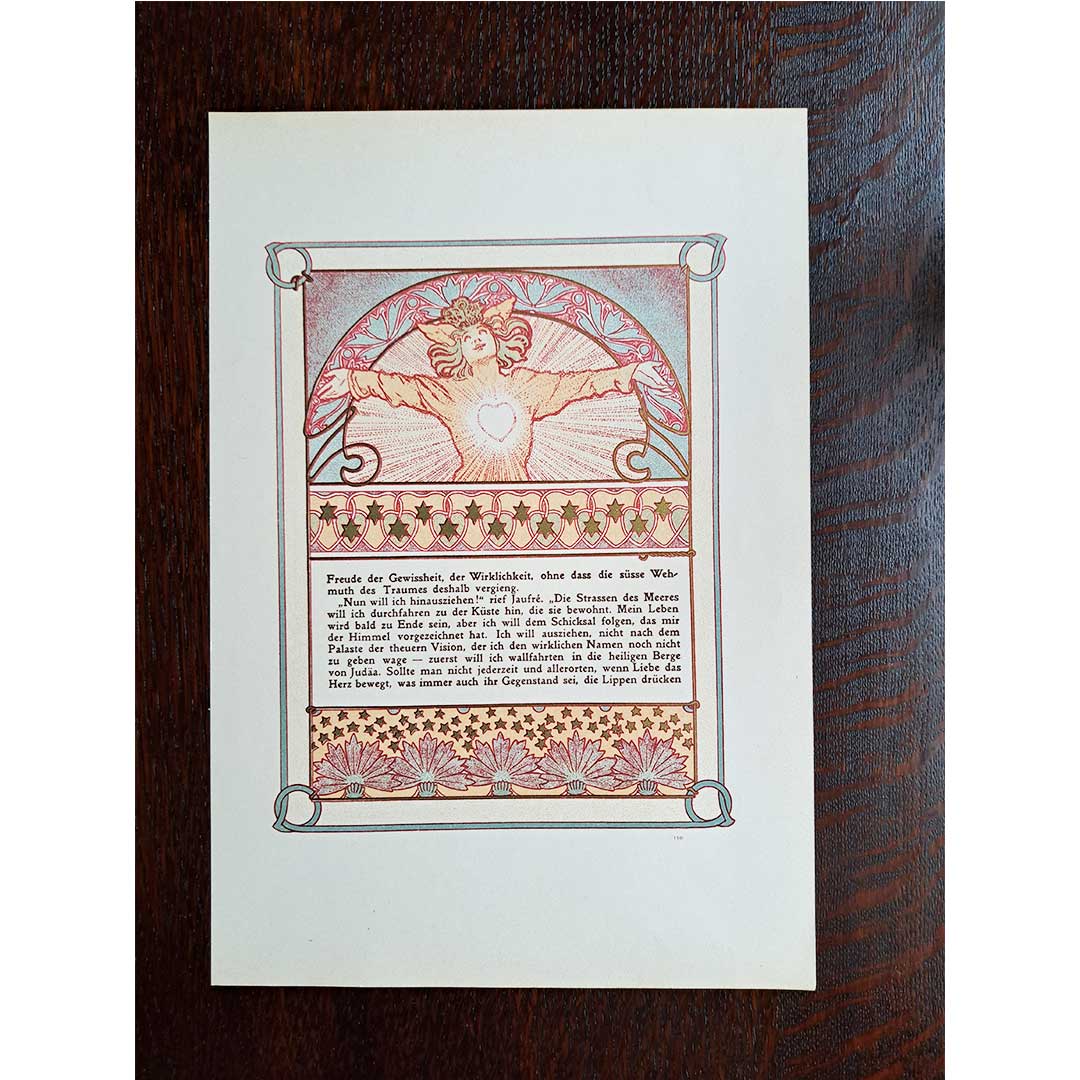 アルフォンス・ミュシャ『トリポリの姫君イルゼ』挿絵【第3部第2章】（両面 No.109&110）