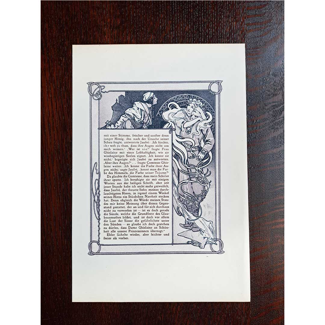 アルフォンス・ミュシャ『トリポリの姫君イルゼ』挿絵【第1部第1章】（両面 No.11&12）