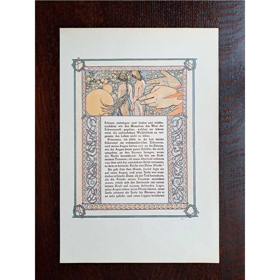 Alphonse Mucha, "Ilse, Princess of Tripoli" illustrations [Part 3, Chapter 3] (both sides No. 123 &amp; 124)