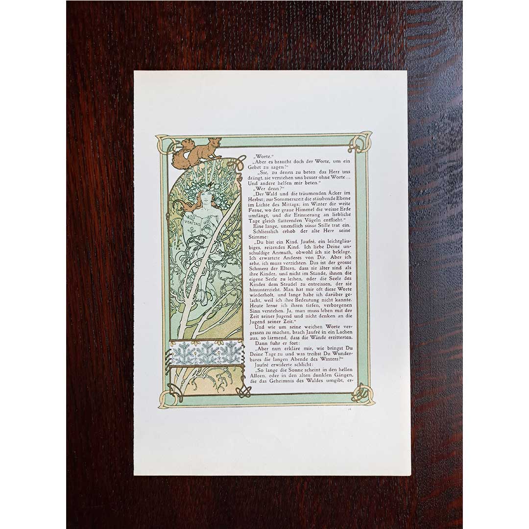 アルフォンス・ミュシャ『トリポリの姫君イルゼ』挿絵【第1部第2章】（両面 No.17&18）