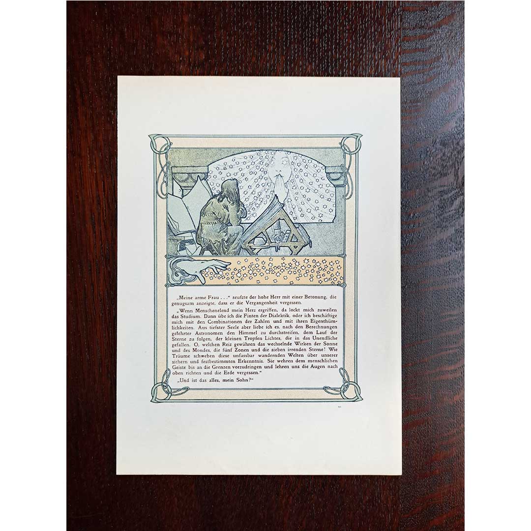 Alphonse Mucha, "Ilse, Princess of Tripoli" illustrations [Part 1, Chapter 2] (both sides, No. 19 &amp; 20)