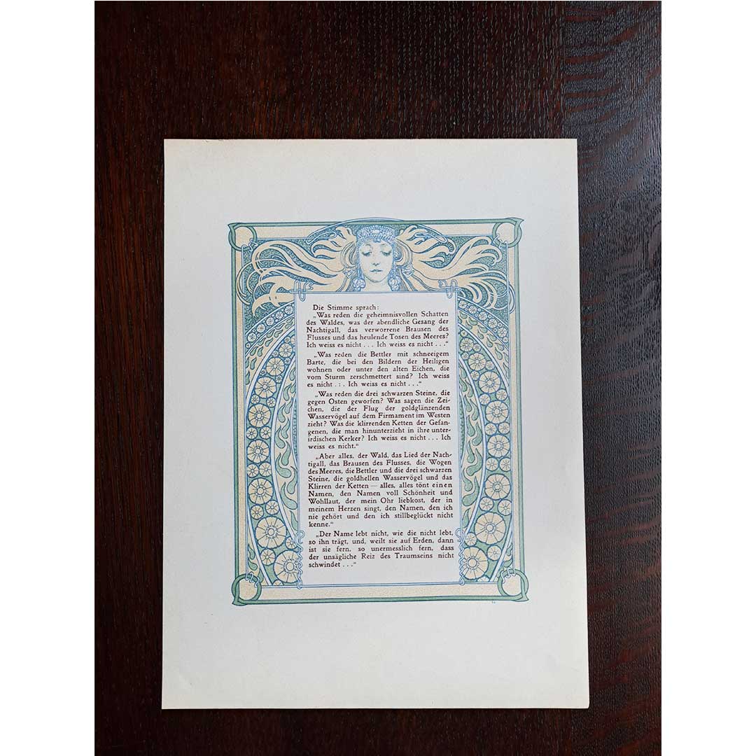 Alphonse Mucha, "Ilse, Princess of Tripoli" illustrations [Part 1, Chapter 2] (both sides, No. 23 &amp; 24)