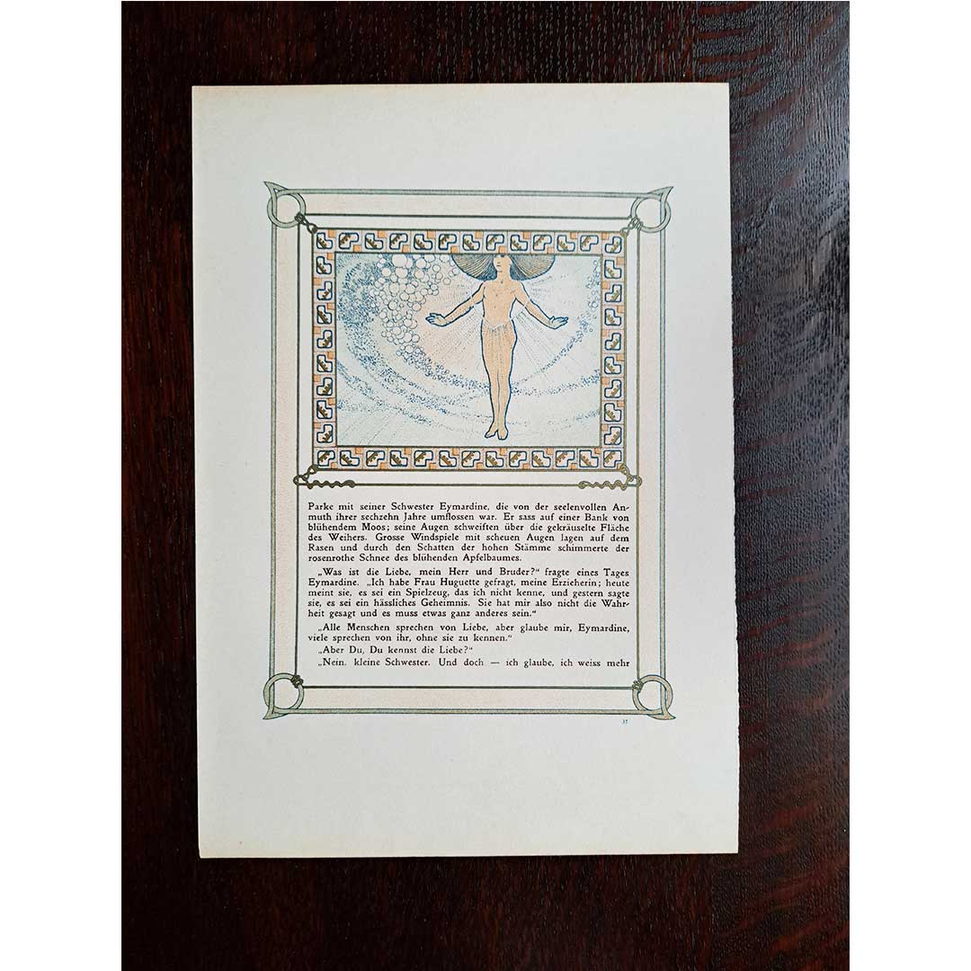 Alphonse Mucha, "Ilse, Princess of Tripoli" illustrations [Part 1, Chapter 3] (both sides No. 37 &amp; 38)