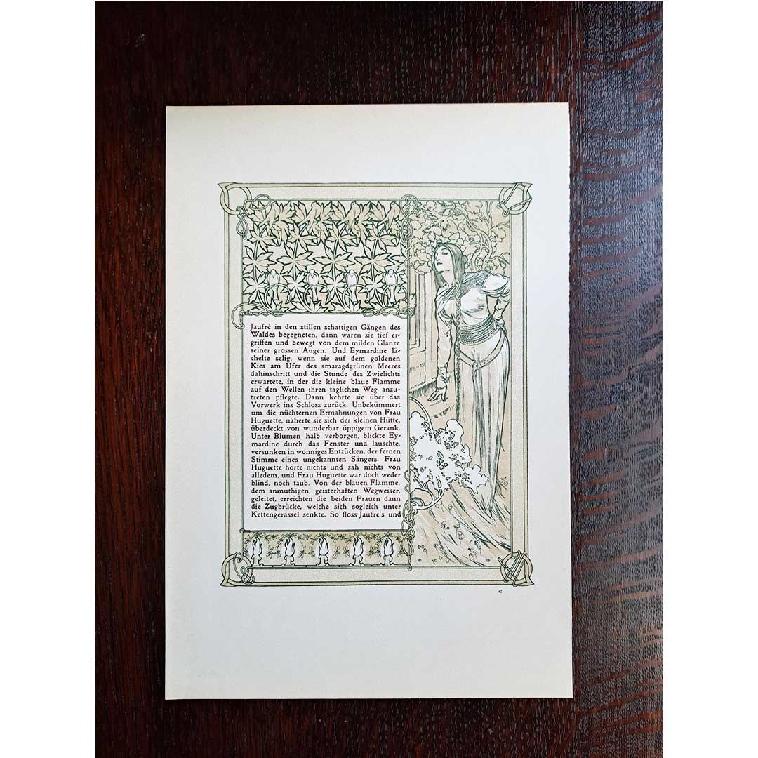 アルフォンス・ミュシャ『トリポリの姫君イルゼ』挿絵【第1部第4章】（両面 No.47&48）