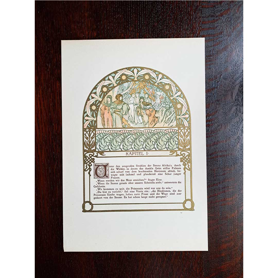 アルフォンス・ミュシャ『トリポリの姫君イルゼ』挿絵【第2部第1章