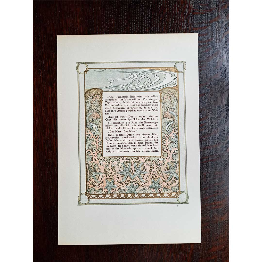 Alphonse Mucha, "Ilse, Princess of Tripoli" illustrations [Part 2, Chapter 1] (both sides, No. 55 &amp; 56)